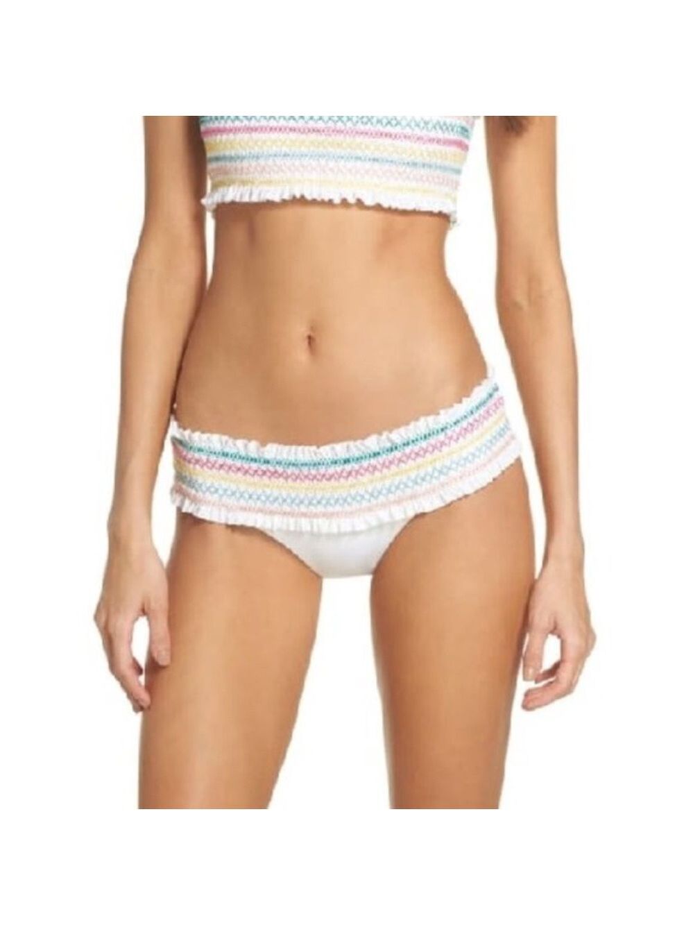 NWOT Isabella Rose Crystal Cove Smocked Bikini Bottoms